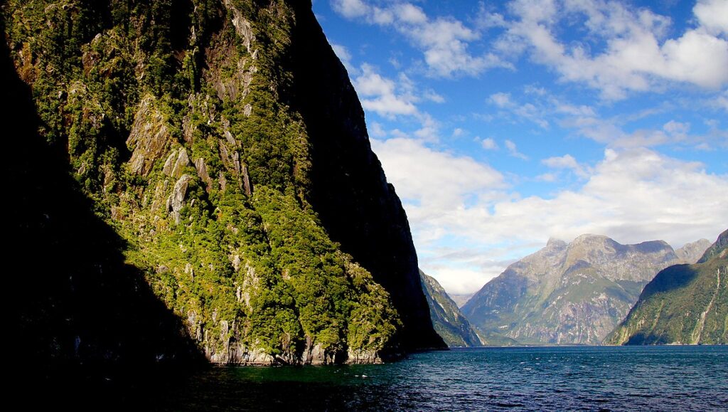 Fiordland National Park, located in New Zealand